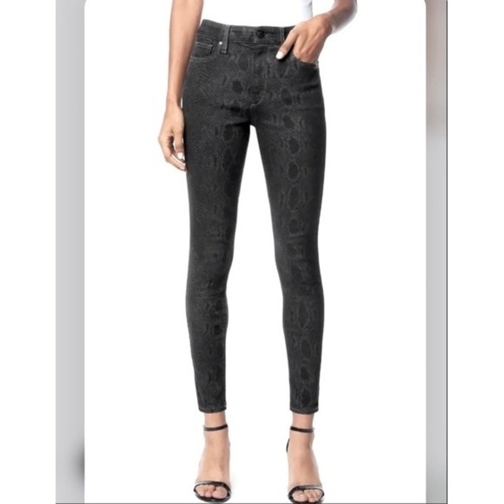 Joe's Jeans #Hello The Icon Ankle Snake Print Skinny Jeans 26 Mid Rise Black